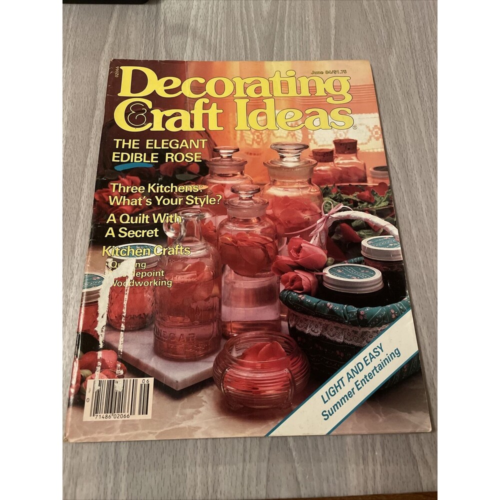 Vintage Creative Ideas For Living Magazine June 1984 Issue Crafts Decor